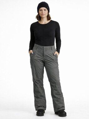 Columbia Moonlight Mover Gray Snow Pant Comfy Cozy Ski Sporty Travel Winter